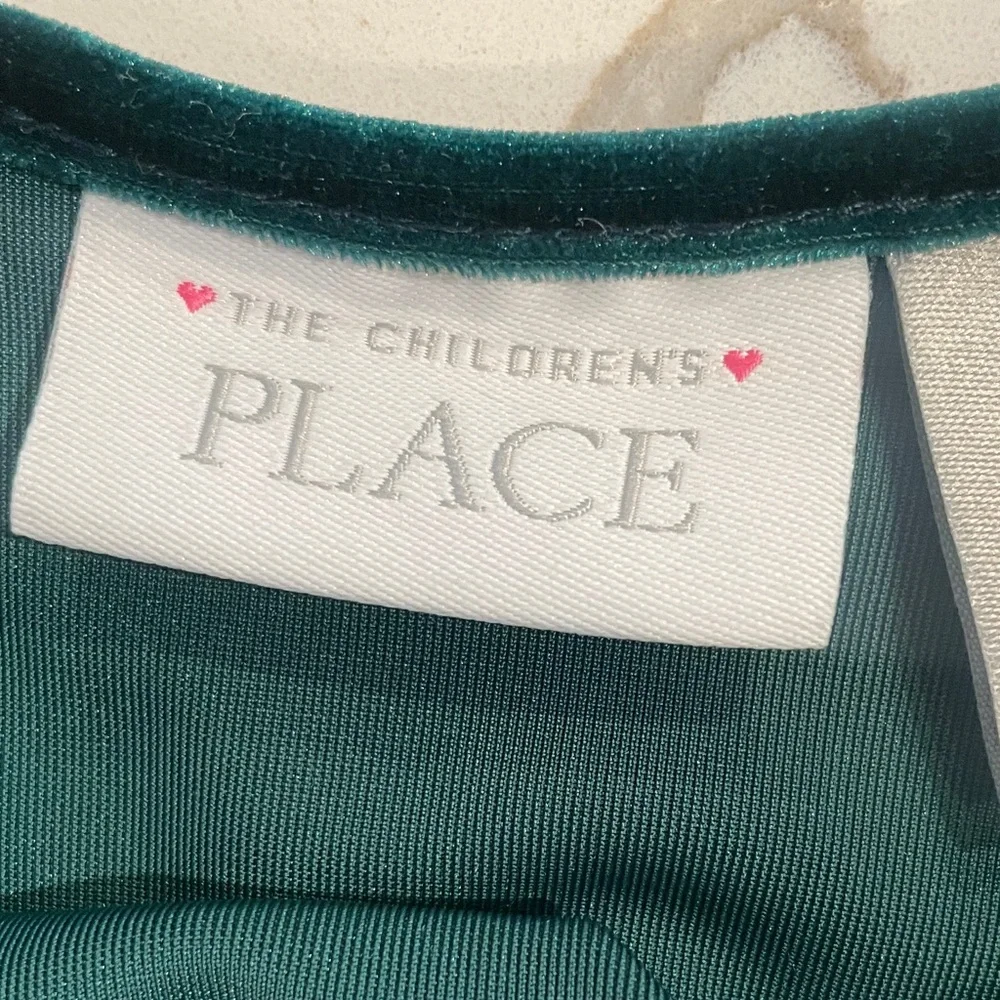The Children's Place Green Velvet Dress